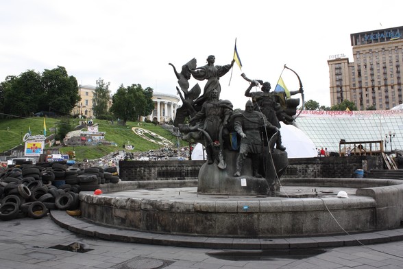 The Square of Independence in Kyiv, just after the Revolution of Dignity